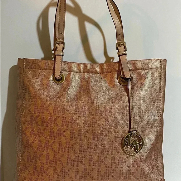 Michael kors bronze canvas hobo handbag - Picture 14 of 16
